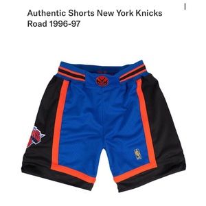 Mitchell & Ness Authentic New York Knicks Road Basketball Shorts